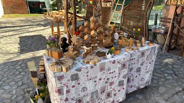 Marktstand Aufbau